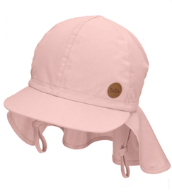 Czapka safari dla dziewczynki, wiązana, filtr UV+50, Maralu, brudny róż, 48-50 cm