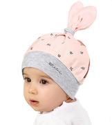 Czapka/chustka na lato, na dwa kucyki, pudrowa, Vikka, 48-52 cm