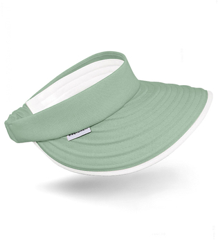 Daszek damski, opaska damska z daszkiem, zielony, Len, 55-58cm