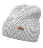 Czapka merino, Engar, jasnoszara, 54-57 cm