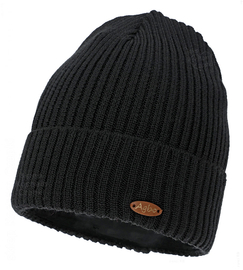 Czapka zimowa damska, 50% merino, Lissha, czarna, 55-58 cm