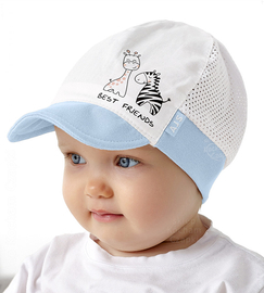Czapka na lato dla chłopczyka, bawełniana z siateczką, Best Friends, 47-48 cm