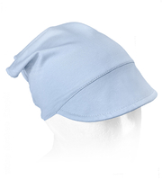 Chustka z daszkiem dla chłopca, na gumce, AM-10, niebieska, 49-52 cm