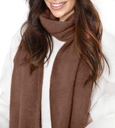 Szalik damski, ekskluzywny, z alpaki, brązowy (I)