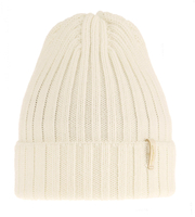 Czapka zimowa damska, Simmi,z wełną merino, kremowy, 55-58 cm