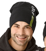 Czapka wiosenna-jesienna męska, czarna, Franz rozm. 56-58 cm