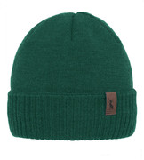 Męska czapka, wełna merino, podszewka polar, Gohan, zielony ciemny, 55-60cm