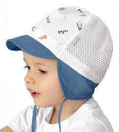 Czapka na lato dla chłopca, z siateczką, Fortis, niebieski, 49-51 cm