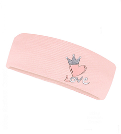 Opaska bawełniana dla dziewczynki, Flavja, różowa, 40-42 cm