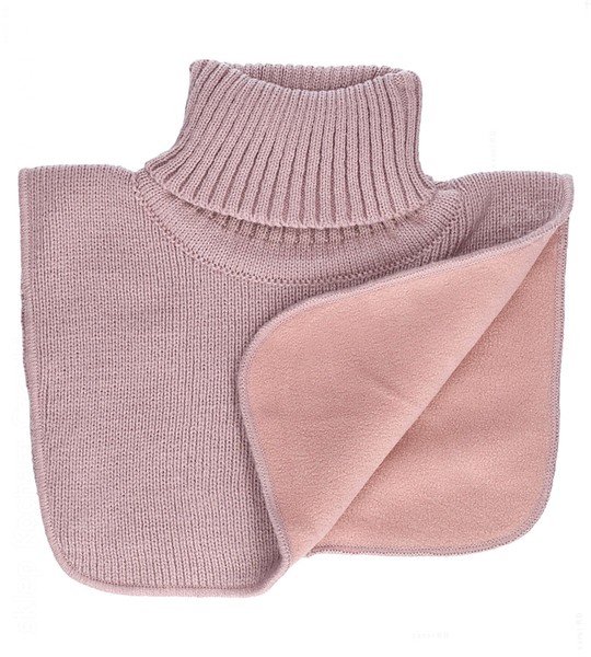 Komin z golfem, golfik, podszewka polar, wrzosowy róż, 3-6 lat