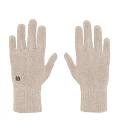 Rękawiczki damskie wełniane, 70% wełny, beżowe,  s-m