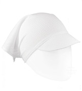 Chustka z daszkiem, dziureczki, wiązana na lato, AM-11, biała, 45-50 cm