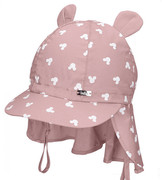 Czapka z ochroną karku, dla dziecka, z filtrem UV+30, Ondrea, wrzosowa, 46-48 cm