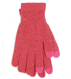 Rękawiczki dla dziewczynki, dotykowe do telefonu, R158, koralowe melanż, 8-12 lat