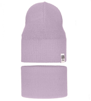 Komplet wiosenny-jesienny dla dziewczynki, czapka i komi, fioletowy, Rafinka, 46-50 cm