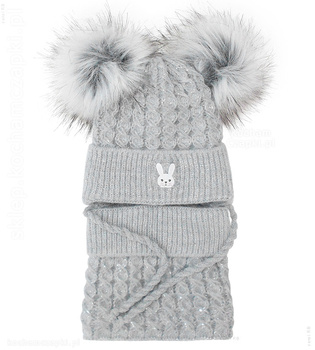 Komplet zimowy czapka i komin/golf dla dziewczynki, Octavia rozm. 49-52 cm
