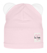 Czapka dziewczęca jesienna/wiosenna, bawełniana, różowa, Gogga, 50-52