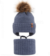 Komplet zimowa czapka i komin Dominik rozm. 48-51 cm