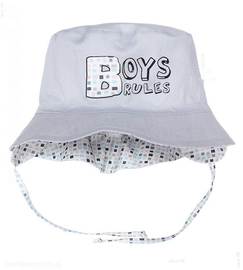 Kapelusz dla chłopca, na lato, Boys Rules, szary, 46-48 cm