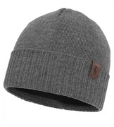 Męska czapka, wełna merino, podszewka polar, Gohan, szara (09), 55-60cm