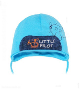 Czapka dla chłopca, niemowlęca, Little Pilot, turkusowa, 44-46 cm