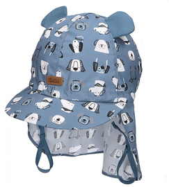 Czapka na lato z daszkiem, filtr UV, niebieska, Canculk, 50-52 cm