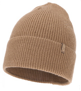 Czapka damska z wełną merino, Hattoe, karmelowa, 55-58 cm