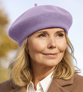 Beret damski zimowy, wełniany, Vineca, fioletowy, 55-57 cm