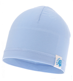 Czapka bawełniana niemowlęca, Kaleon, niebieska,  obw. 38-40 cm