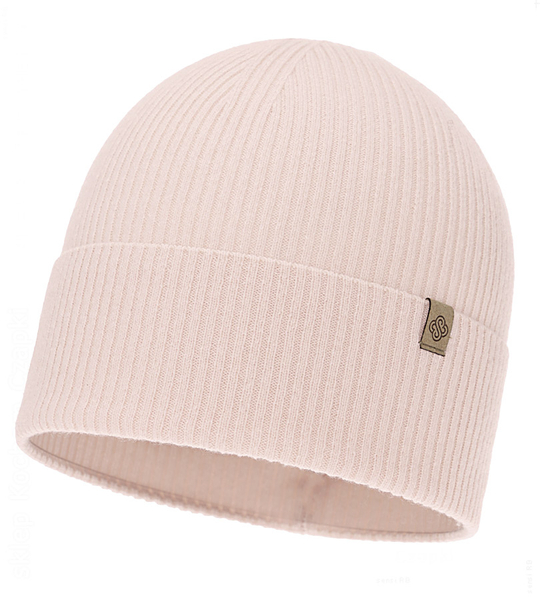 Czapka jesienna, damska, wełna merino z kaszmirem, Nalieta, blady róż, 54-57 cm