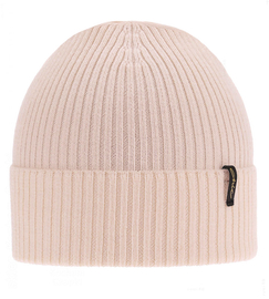 Czapka zimowa damska, wełna merino, Geman, kremowo-różowy, 54-56 cm