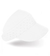 Daszek damski na lato, lniany, opaska damska z daszkiem, biały (80% len), 56-60 cm