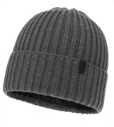 Czapka zimowa męska, z wełną merino i polarem, Ryttol, szary (07), 56-58 cm