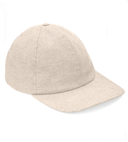 Czapka z daszkiem, damska, lniana, naturalna (80% len), 54-56 cm