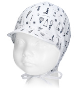 Czapka na lato dla chłopca, filtr UV, biała, Sea Breeze, rozm. 42-44 cm