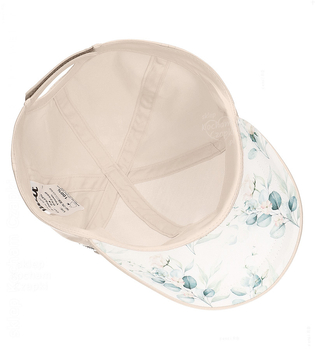 Czapka z daszkiem dla dziewczynki, UV 30+, Dolvito, beżowa, 48-52 cm