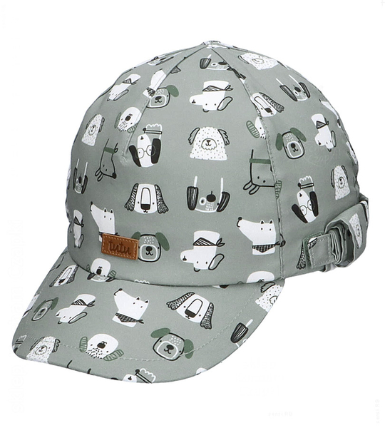 Czapka z daszkiem dla dziecka, UV i ochrona karku dla chłopca, Ferguson, zielony, 50-53 cm