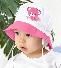 Kapelusz dla dziewczynki, wiązany, Katia, 46-48 cm