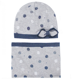 Czapka i komin dla dziewczynki na wiosnę/jesień, Cornelia, rozm. 46-49cm