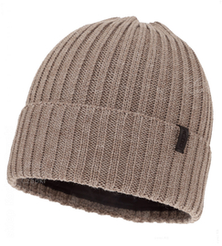Czapka zimowa męska, z wełną merino i polarem, Ryttol, beżowy, 56-58 cm