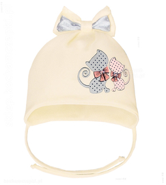 Piękna czapka niemowlęca, Dorry rozm. 42-45 cm