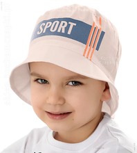 Bawełniany kapelusz dla chłopca, Felice Sport, beżowy jasny, 53-55 cm