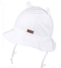 Biały kapelusz dla dziewczynki bawełniany Solving Filtr UV+30 rozm. 48-50 cm