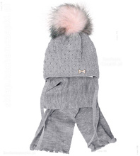 Czapeczka niemowlęca i szalik na zimę, Valbona, rozm. 36-38 cm