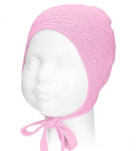 Czapka bonetka wiosenna / jesienna, różowa, Bibes,  40-44 cm