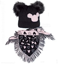 Czapka i chusta dla dziewczynki, na zimę, Felja , rozm. 44-48 cm