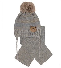 Czapka i szalik dla chłopczyka, komplet na zimę, Arruis, obw. 36-39 cm