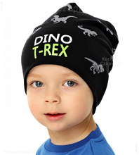 Czapka krasnal na wiosnę chłopiec, dinozaur, Dino Trex, rozm. 46-50 cm