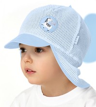 Czapka z daszkiem dla chłopca, czapka z siateczki, jasny niebieski, Rojan, 51-53 cm