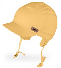 Czapka z daszkiem dla chłopca, filtr UV, żółta, Lutek,  40-42 cm